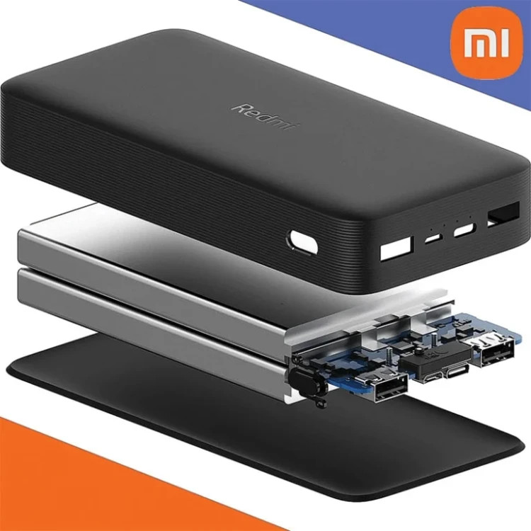 پاوربانک 18 وات شیائومی مدل Redmi PB200LZM ظرفیت 20000 میلی آمپر ساعت - مشکی