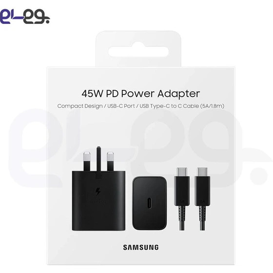 شارژر سامسونگ مدل EP-T4510 توان 45 وات سه پین همراه کابل اصل