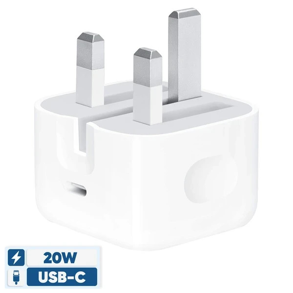 شارژر اپل 20 وات سه پین اصل{مناسب ایفون 14 پرو مکس )+محافظ کابل هدیه+گارانتی شرکتی