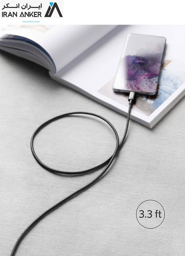 کابل شارژ انکر مدل A8752 طول ۱ متر توان ۶۰ وات