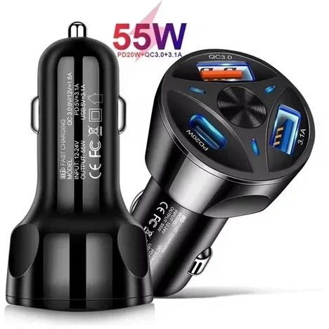 ارسال شارژر فندکی ۳ پورت ۵۵ وات مدل MLE-003