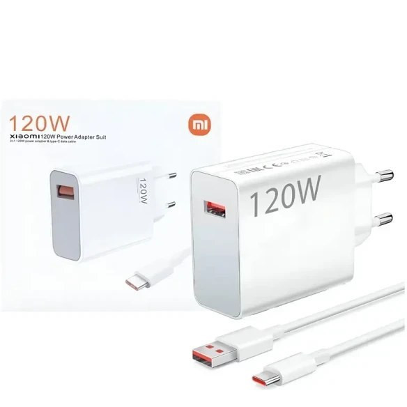 شارژر 120 وات شیائومی مدل MDY-13-EF به همراه کابل | Xiaomi HyperCharge 120W