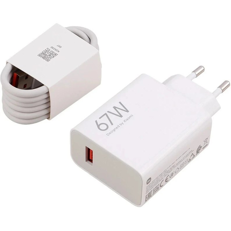 شارژر شیائومی مدل MDY-11-EZ توان 67 وات دو پین همراه کابل