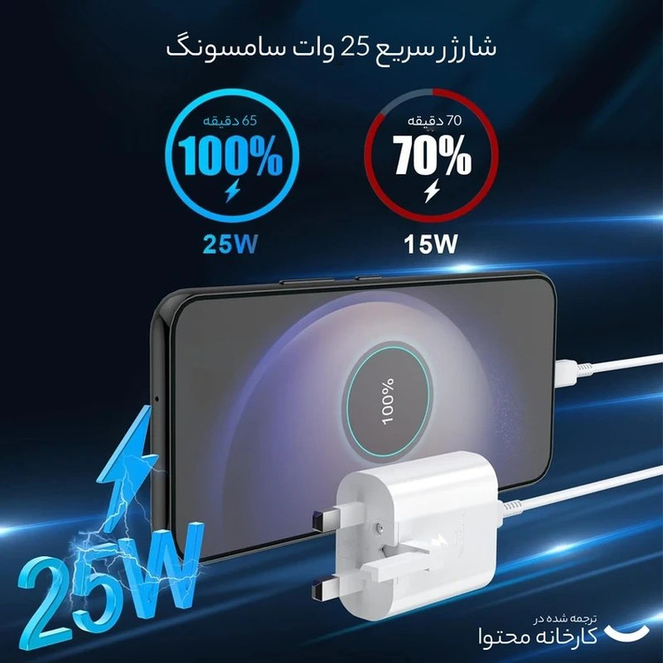 کلگی شارژر 25 وات سامسونگ Galaxy A56 (100% )