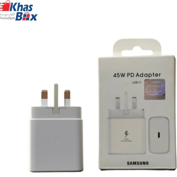 شارژر سامسونگ S24 ULTRA ظرفیت ۴۵ وات با USB Type C