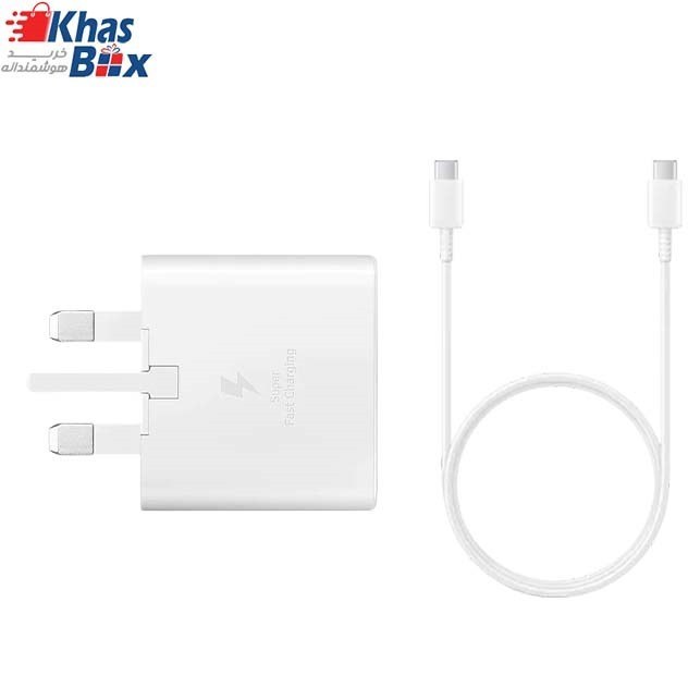 شارژر سامسونگ A55 آداپتور ۲۵ وات به همراه کابل