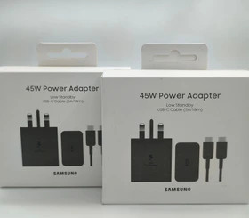 شارژر سامسونگ مدل EP-T4510 توان 45 وات سه پین گارانتی دار همراه با کابل 1.8 متری