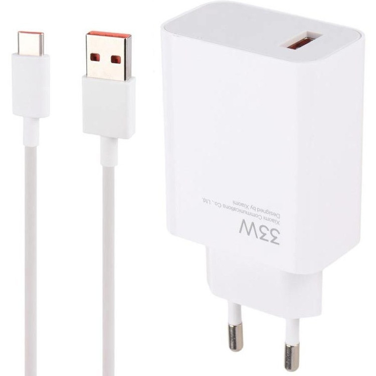 شارژر شیائومی مدل MDY-14-EL توان 33 وات دو پین همراه کابل